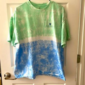 Oversized tie-dyed shirt, workout clothes, beach coverup